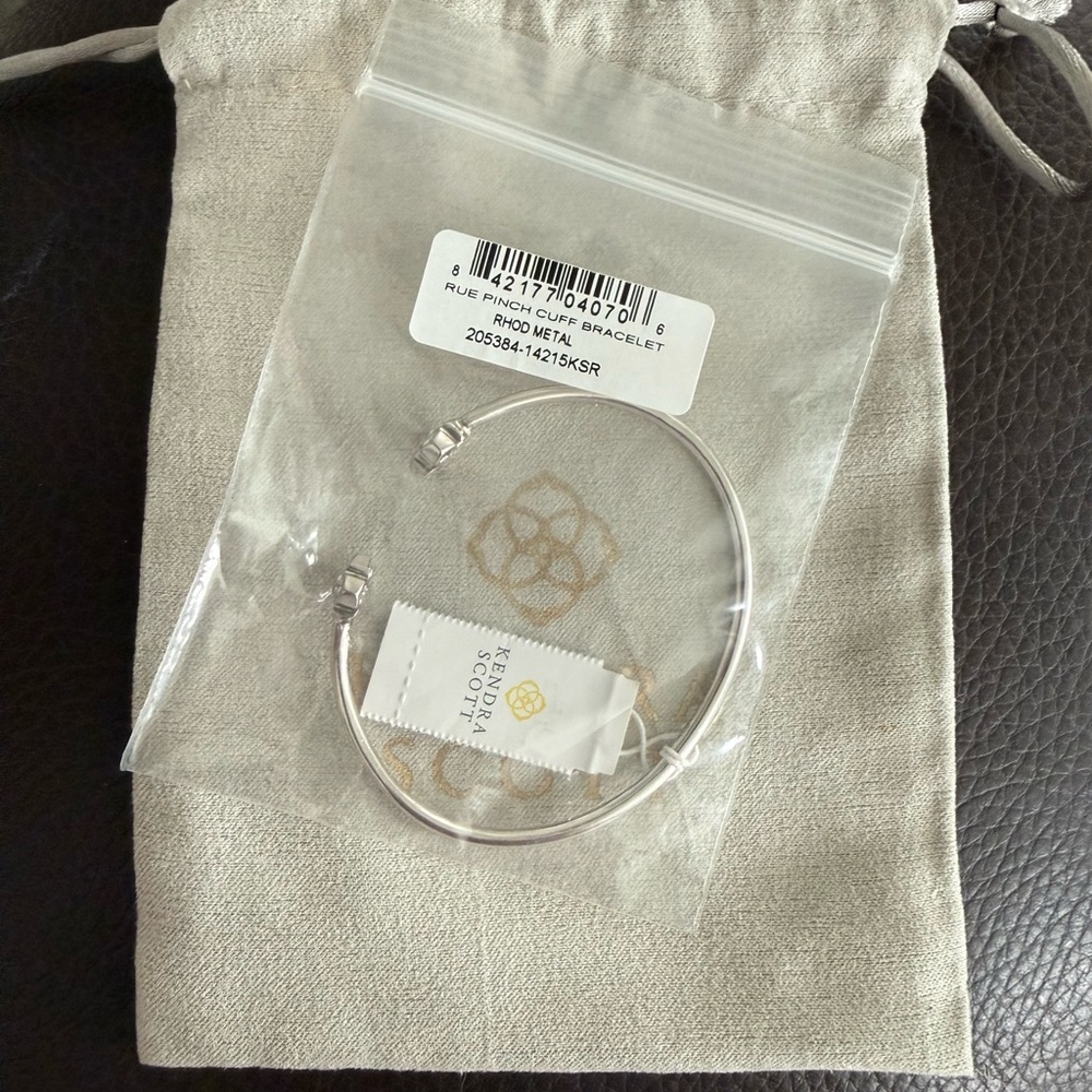 Kendra Scott Silver Floral Open Cuff Bracelet - Picture 3 of 3